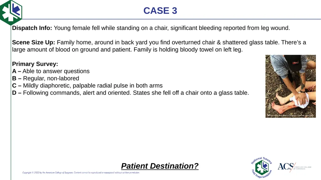Case-Based Triage Scenarios These case-based - slide 16 of 35