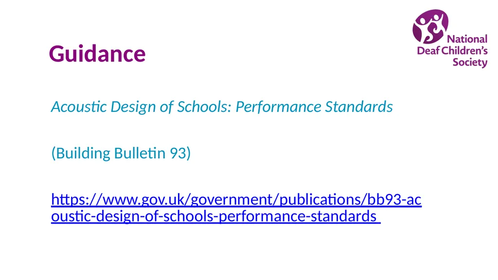 Creating good listening conditions for learning in - slide 41 of 47