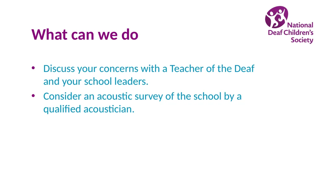 Creating good listening conditions for learning in - slide 44 of 47
