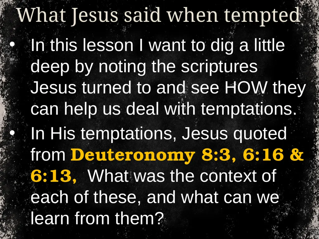 From time to time, we address temptation. And we - slide 4 of 28