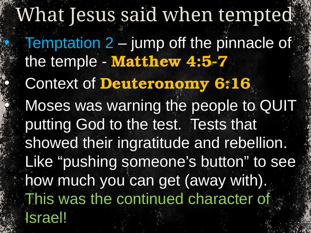From time to time, we address temptation. And we - slide 13 of 28