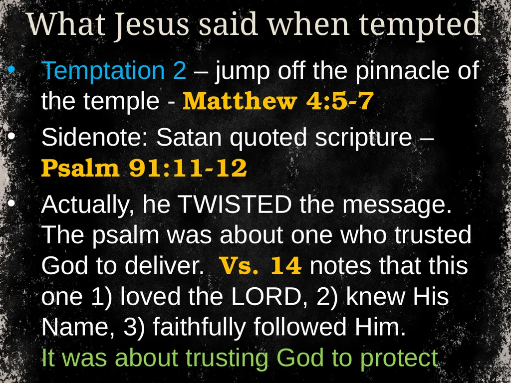 From time to time, we address temptation. And we - slide 15 of 28