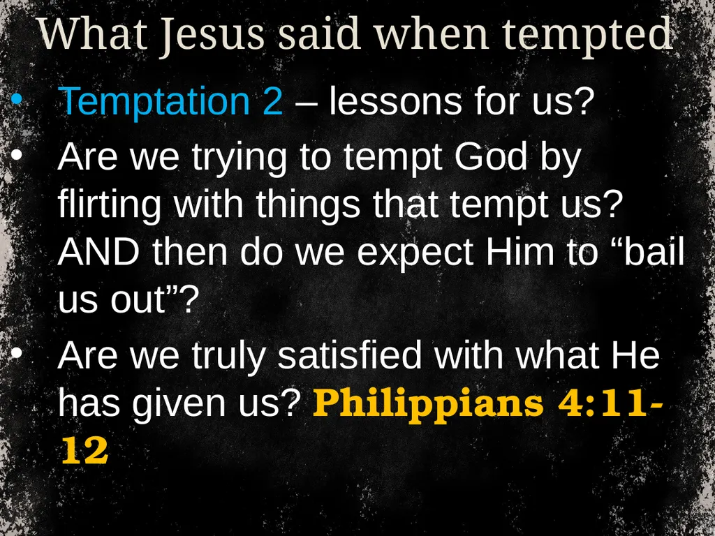 From time to time, we address temptation. And we - slide 16 of 28