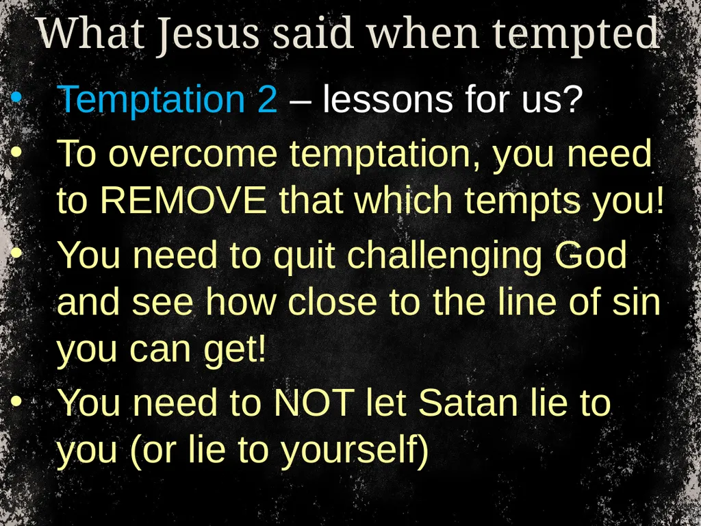 From time to time, we address temptation. And we - slide 17 of 28