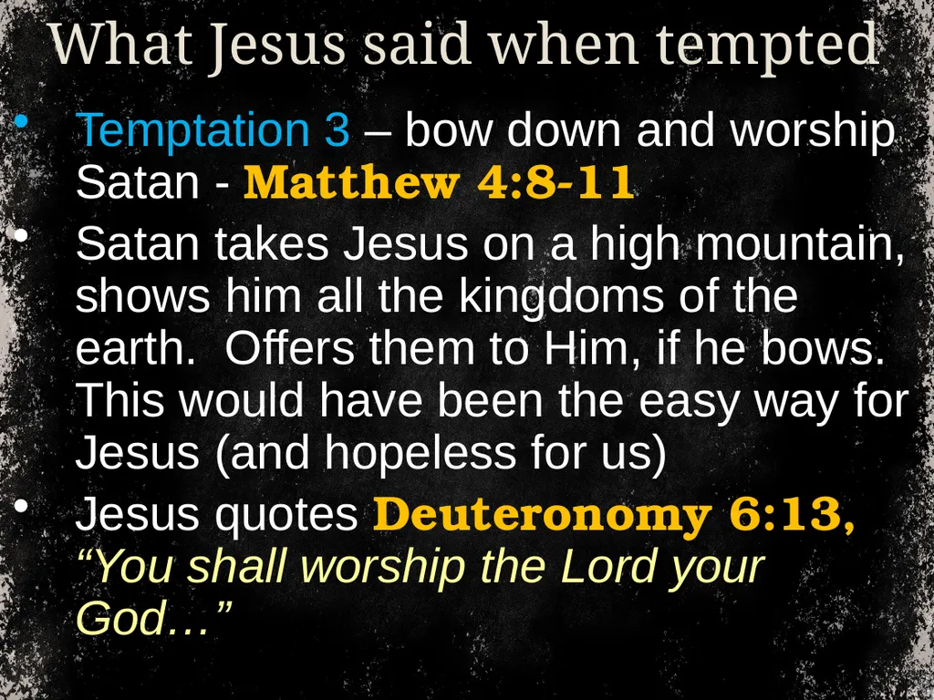 From time to time, we address temptation. And we - slide 18 of 28