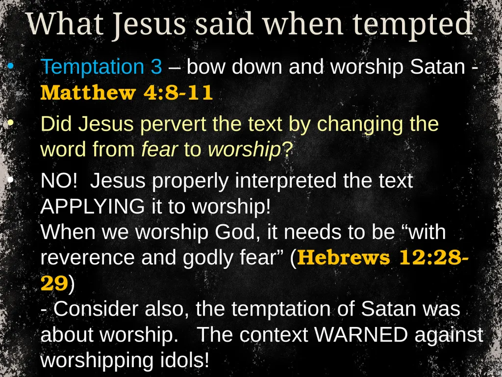 From time to time, we address temptation. And we - slide 20 of 28
