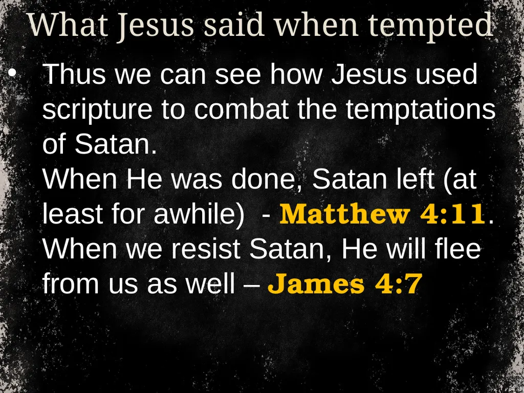 From time to time, we address temptation. And we - slide 23 of 28