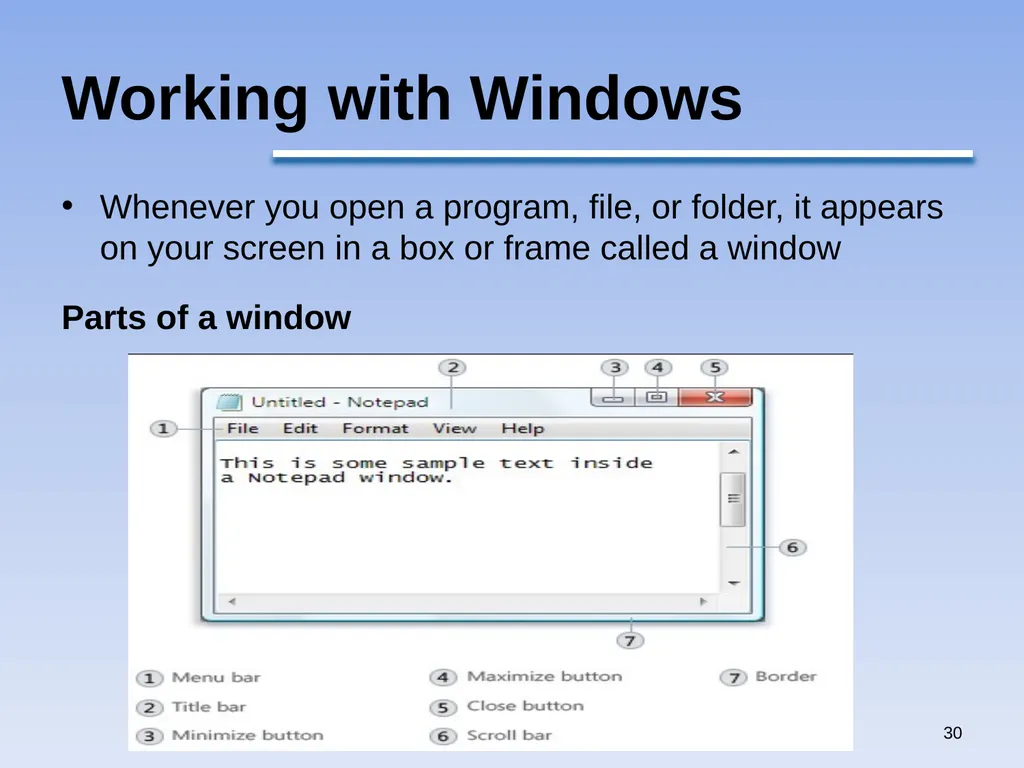 1 Windows 7 by Qais A. Marji Windows 7 Windows - slide 30 of 88