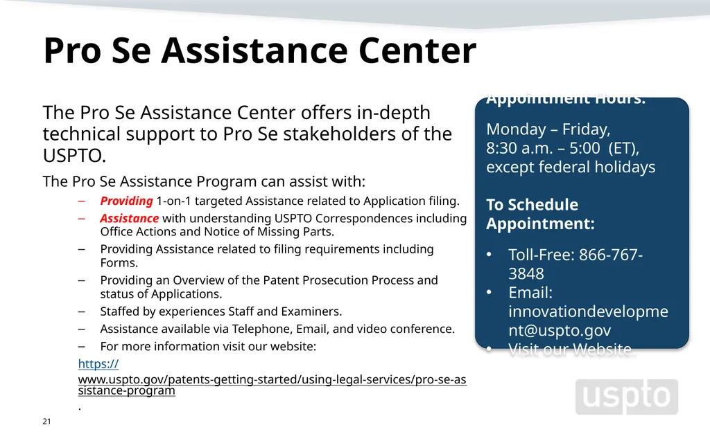 Filing a Non-Provisional Application Demystifying - slide 21 of 22