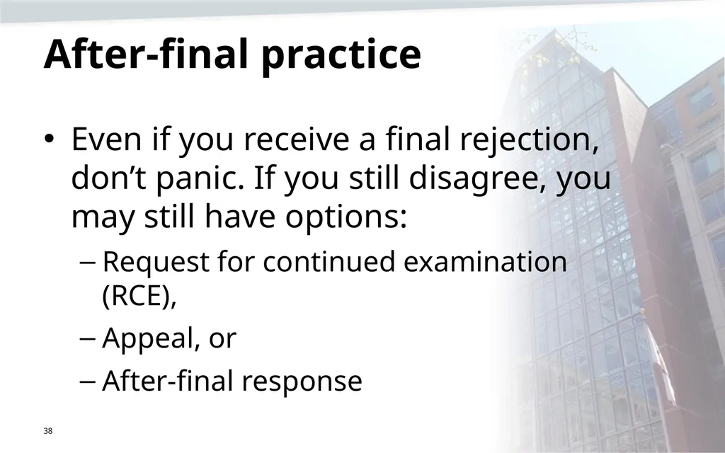 Brent Fairbanks Primary Examiner, Assistant - slide 37 of 64