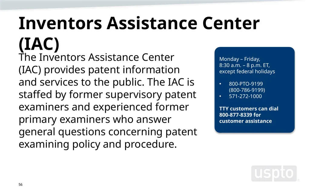 Brent Fairbanks Primary Examiner, Assistant - slide 55 of 64