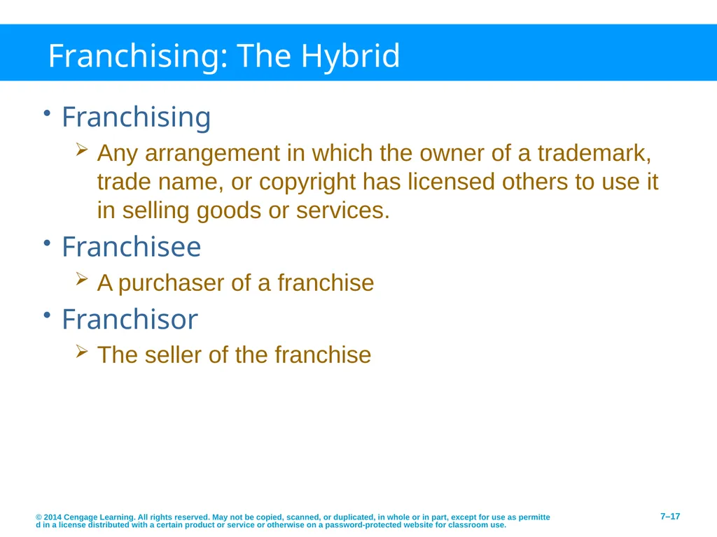 Pathways to Entrepreneurial Ventures © 2014 - slide 17 of 27