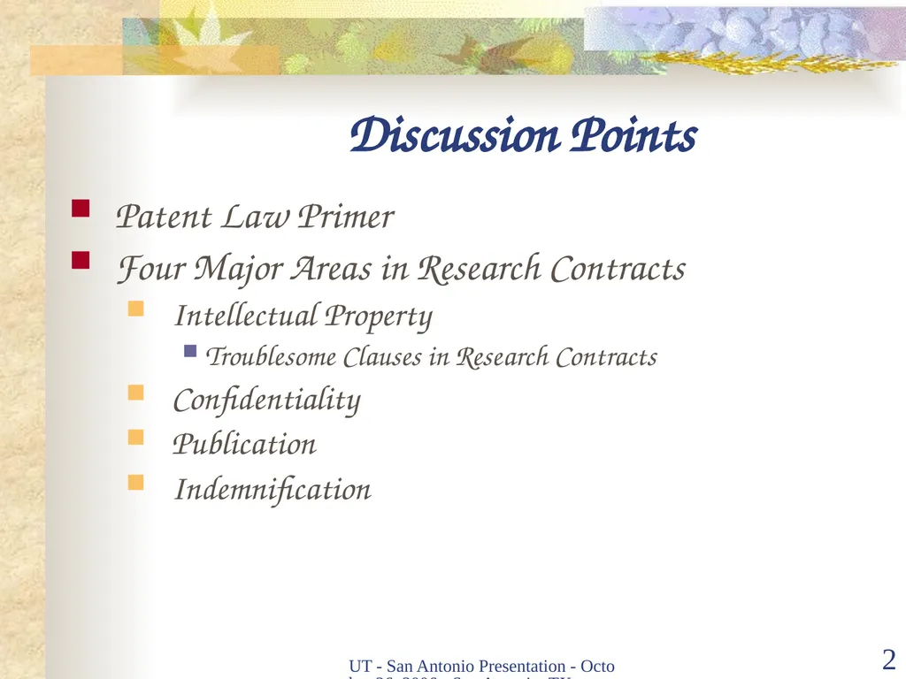 Intellectual Property Basics and Sticking Points - slide 2 of 56