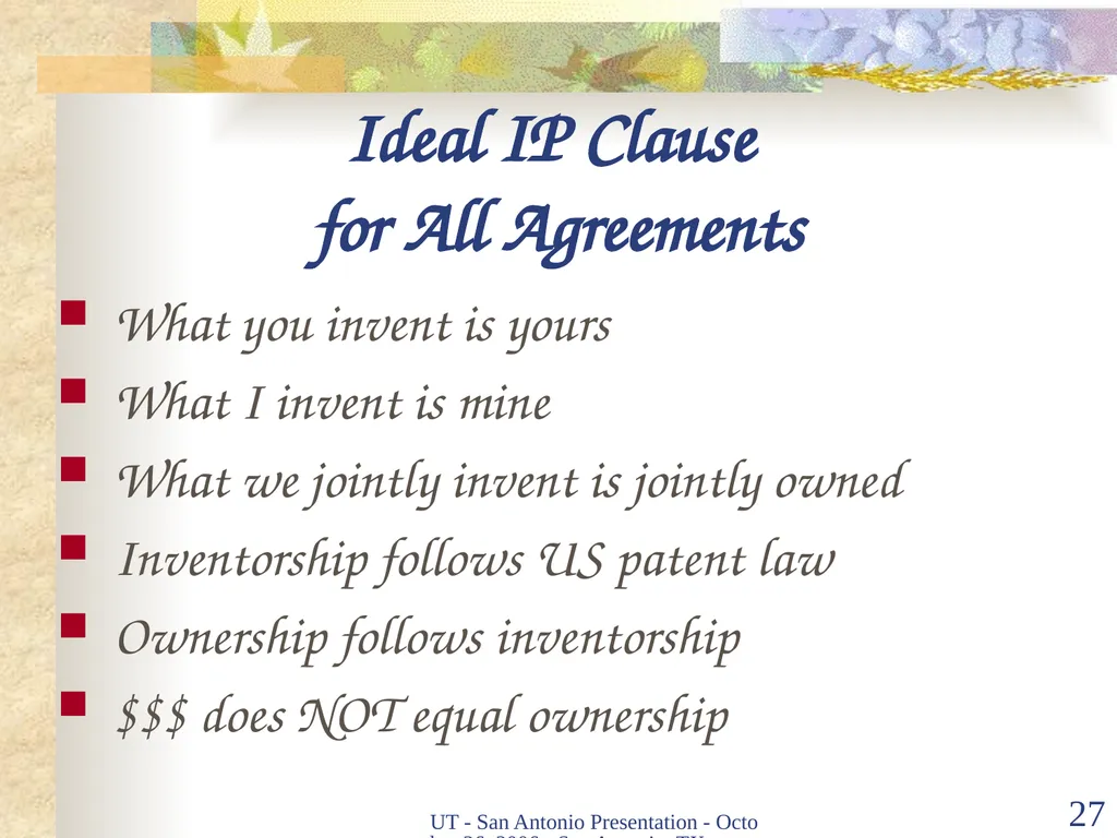 Intellectual Property Basics and Sticking Points - slide 26 of 56