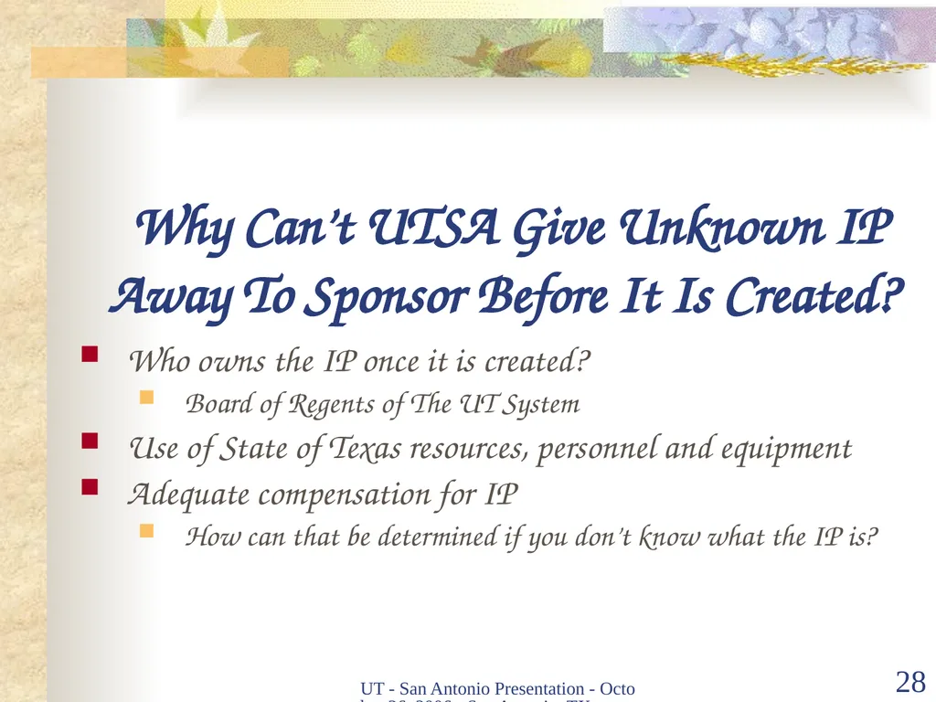 Intellectual Property Basics and Sticking Points - slide 27 of 56