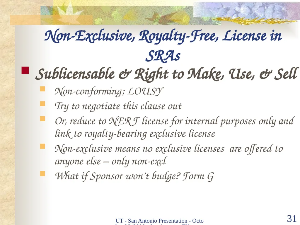 Intellectual Property Basics and Sticking Points - slide 30 of 56