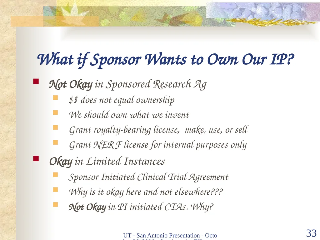 Intellectual Property Basics and Sticking Points - slide 32 of 56