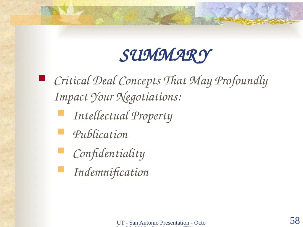 Intellectual Property Basics and Sticking Points - slide 56 of 56
