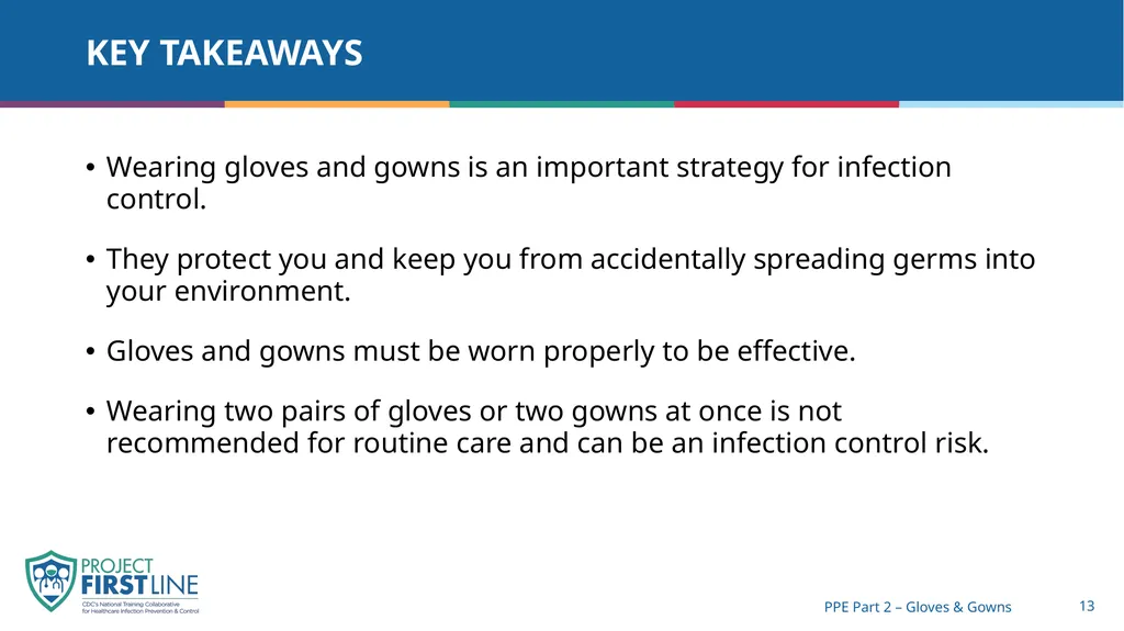 Topic 8: Ppe part 2 – gloves & gowns [Date - slide 13 of 14