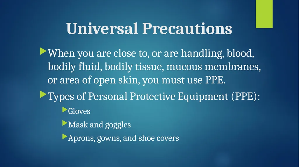 CSI 101 Skills Lab 3 Universal Precautions, - slide 23 of 27