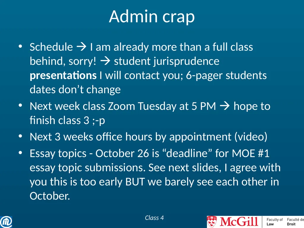 Class 4 – September 28 Still a touch of class - slide 2 of 87
