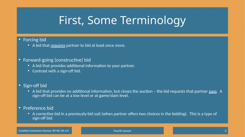 Basic Beginning Bridge Lesson 4 – Suit Responses & - slide 3 of 18