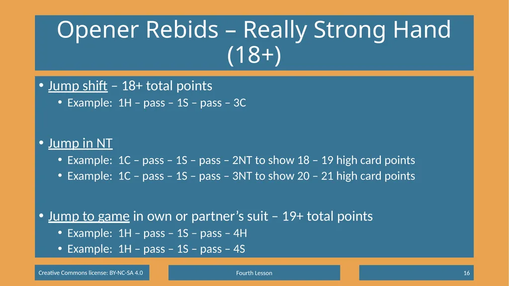 Basic Beginning Bridge Lesson 4 – Suit Responses & - slide 16 of 18