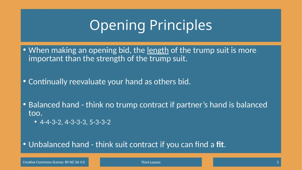 Basic Beginning Bridge Lesson 3 – Opening Suit - slide 5 of 13