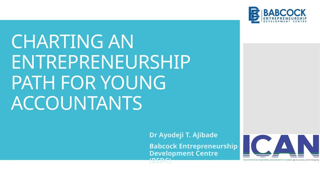CHARTING AN ENTREPRENEURSHIP PATH FOR YOUNG