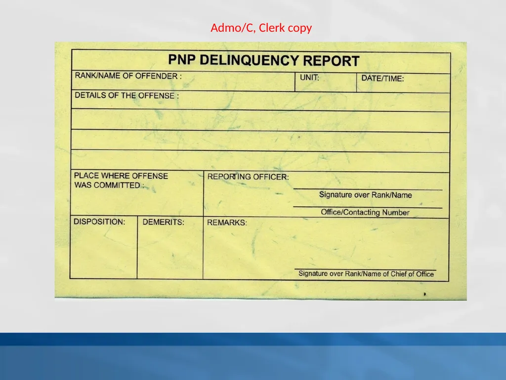 SUPPLEMENTAL GUIDELINES ON THE DELINQUENCY REPORT - slide 25 of 26
