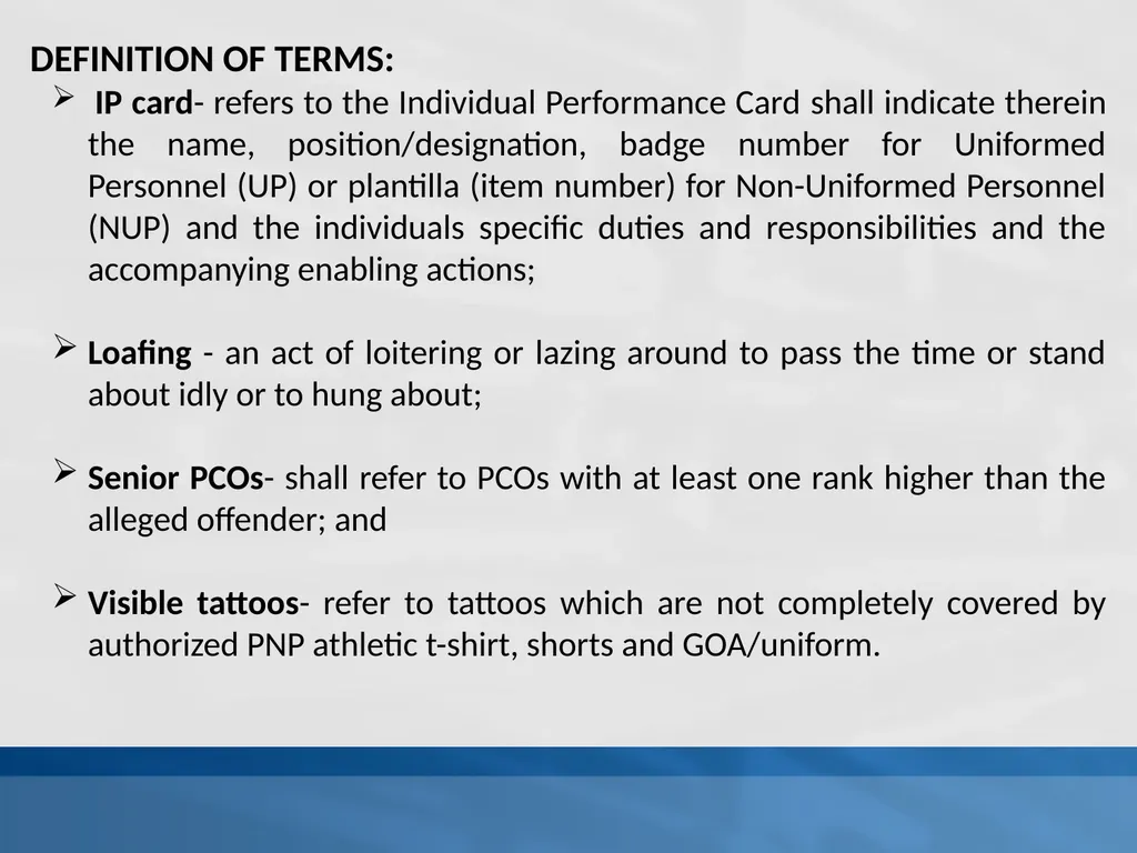 SUPPLEMENTAL GUIDELINES ON THE DELINQUENCY REPORT - slide 4 of 26
