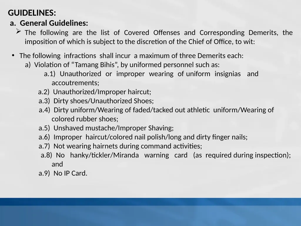 SUPPLEMENTAL GUIDELINES ON THE DELINQUENCY REPORT - slide 5 of 26