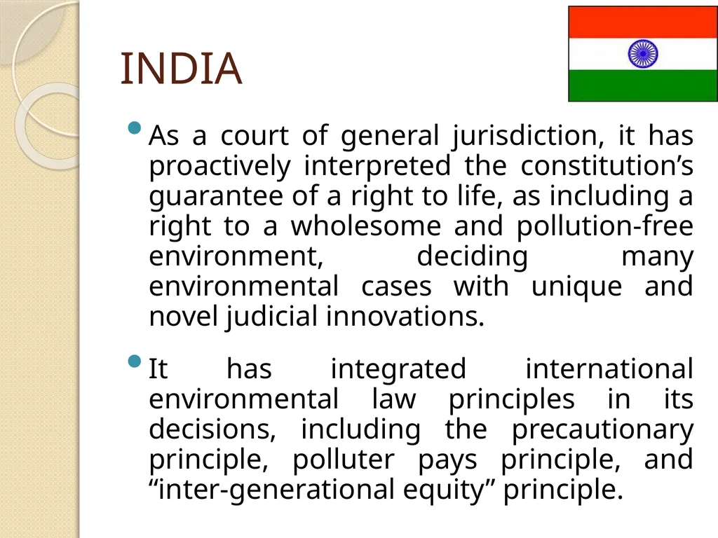 Asian Perspective on Environmental Law Binod - slide 5 of 15