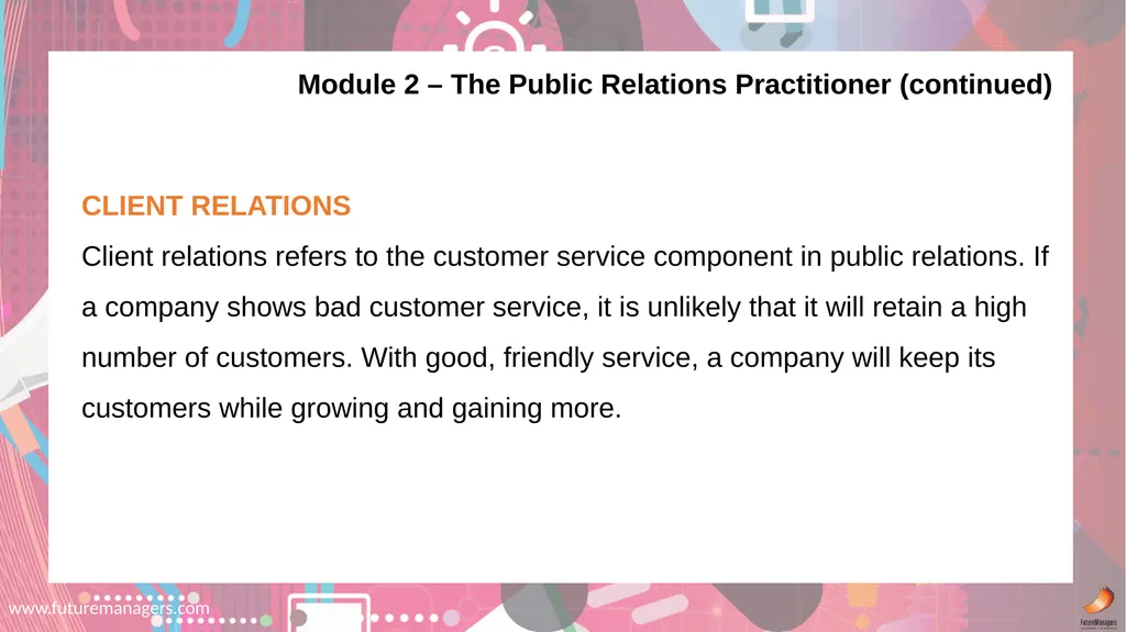 Public Relations N5 www.futuremanagers.com NATURE - slide 11 of 50