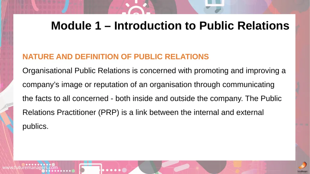 Public Relations N5 www.futuremanagers.com NATURE - slide 2 of 50
