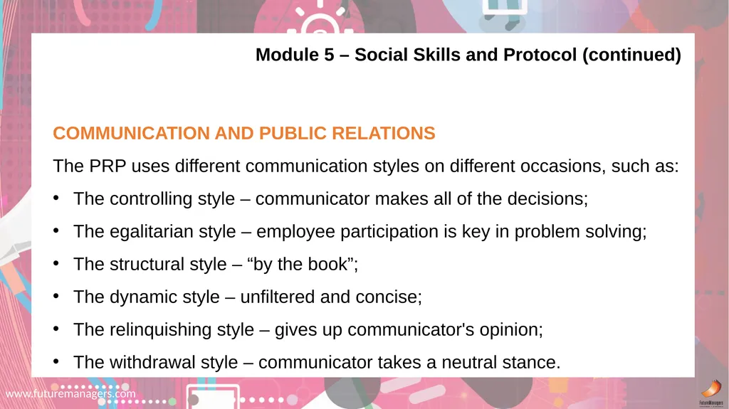 Public Relations N5 www.futuremanagers.com NATURE - slide 20 of 50