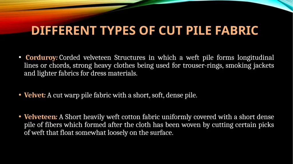 DIFFERENT Types OF WEAVES Subject : Basic Textiles - slide 18 of 18