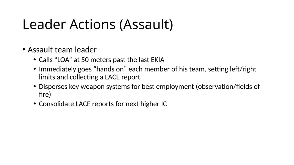 Conduct a Squad Assault 07-4-D9515 Conditions - slide 10 of 14