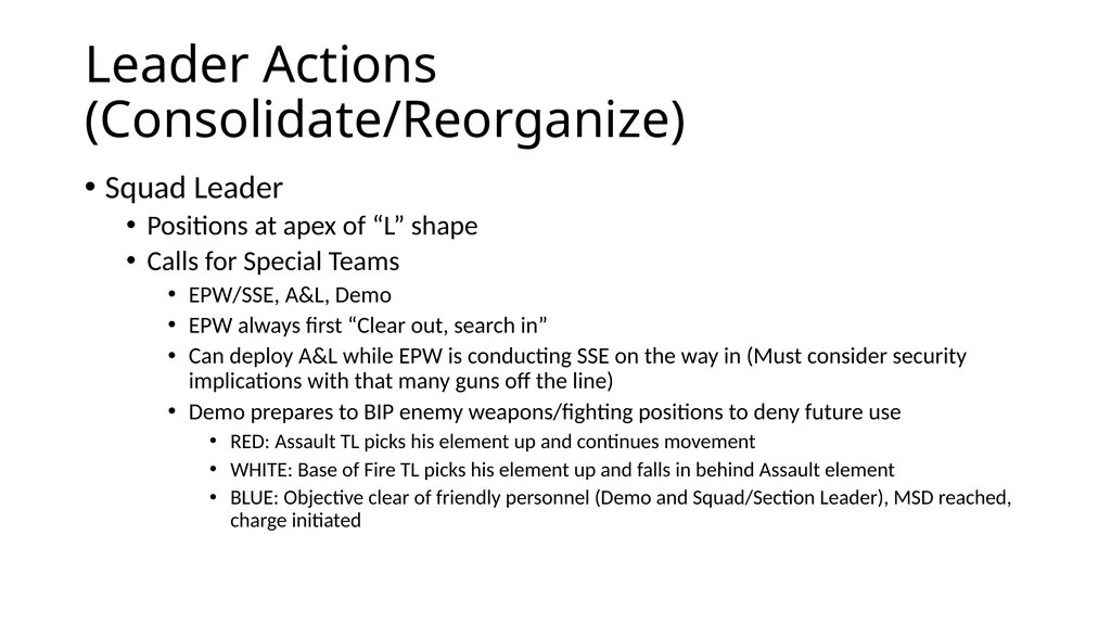 Conduct a Squad Assault 07-4-D9515 Conditions - slide 12 of 14