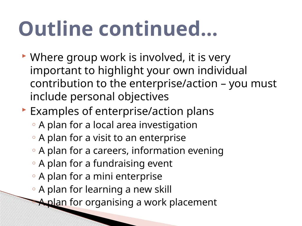 Enterprise/Action Plan Core Portfolio Item This is - slide 3 of 11