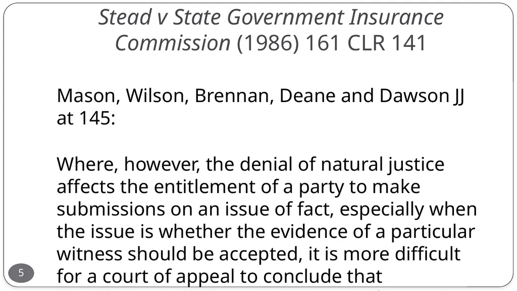 Presentation by the Honourable Justice Buchanan 10 - slide 5 of 38
