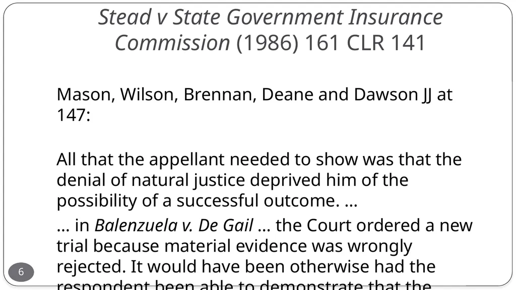 Presentation by the Honourable Justice Buchanan 10 - slide 6 of 38