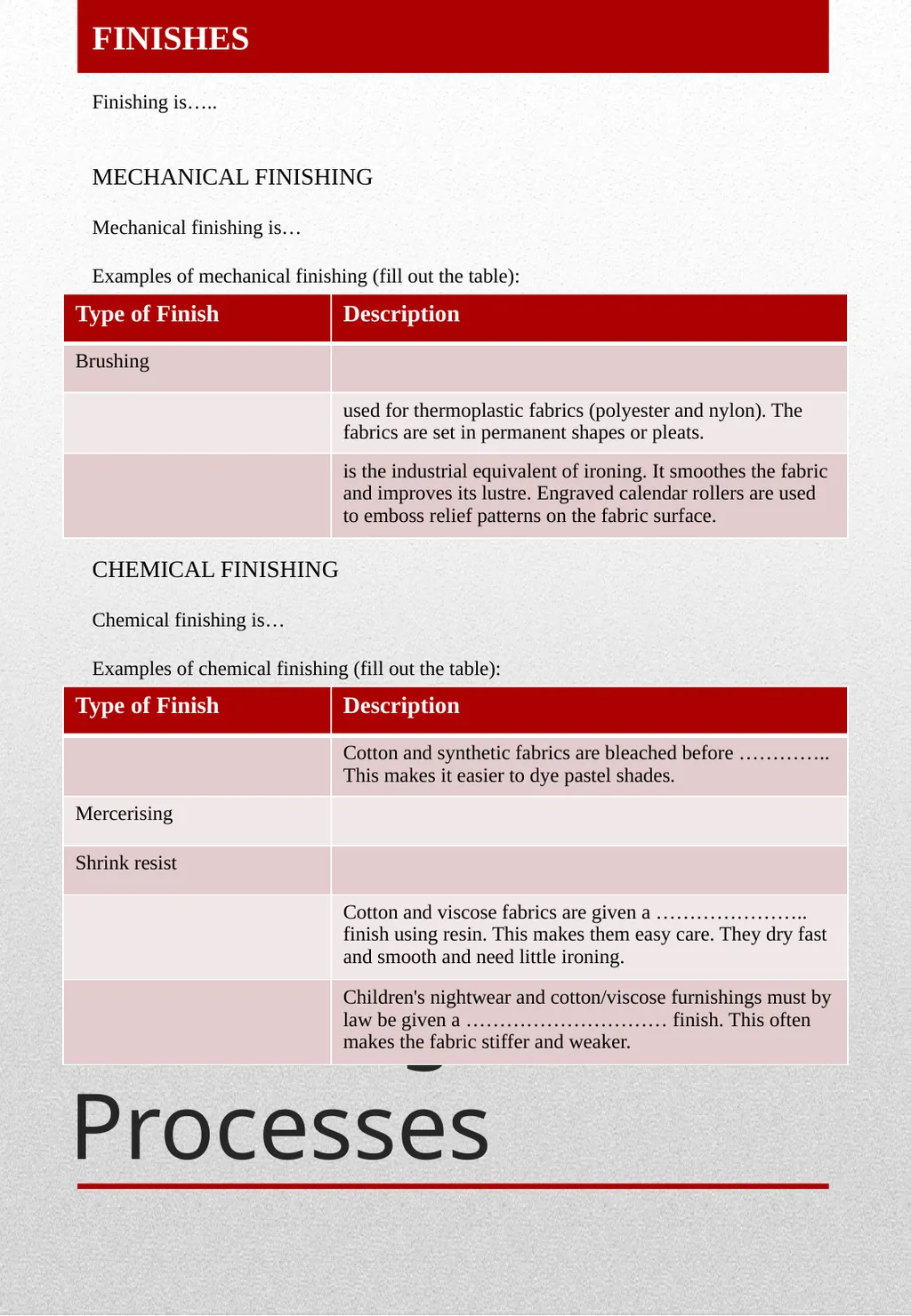 GCSE Textiles Technology THEORY BOOKLET Name: - slide 14 of 23
