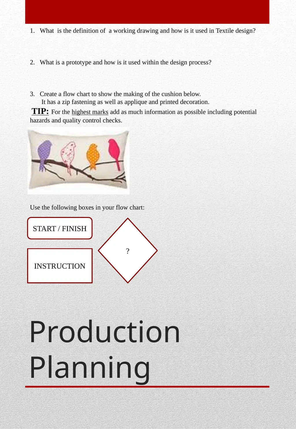 GCSE Textiles Technology THEORY BOOKLET Name: - slide 22 of 23