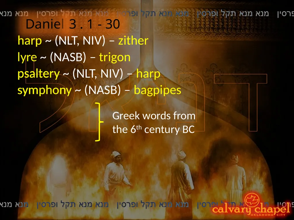 Daniel 3 . 1 - 30 A free CD of - slide 8 of 22