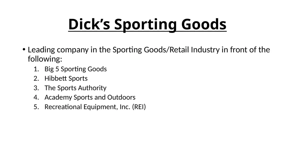 BY: DaShaun Amos Dick’s Sporting Goods Leading - slide 2 of 11