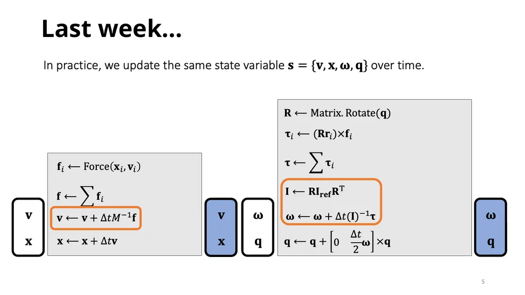 GAMES103: Intro to Physics-Based Animation Rigid - slide 5 of 41