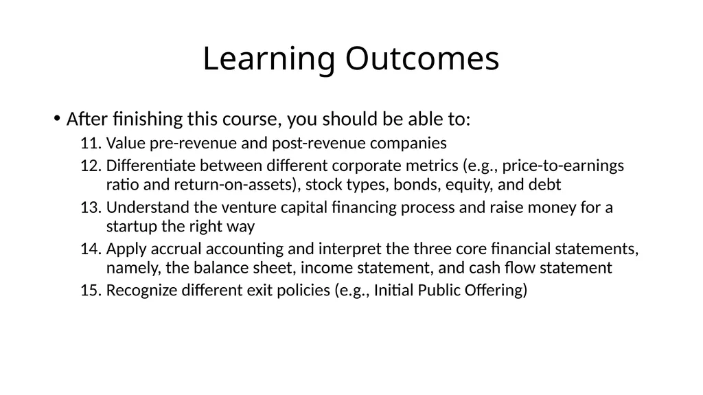 Entrepreneurship for Computer Science CS 15-390 - slide 25 of 28