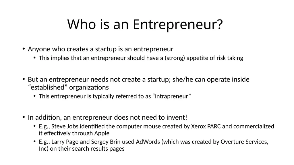 Entrepreneurship for Computer Science CS 15-390 - slide 15 of 28