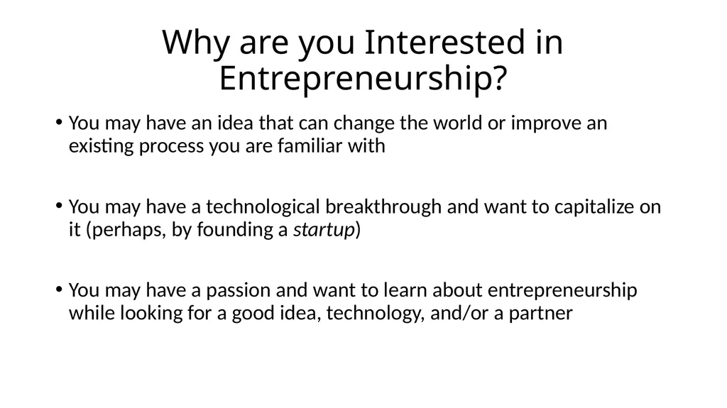 Entrepreneurship for Computer Science CS 15-390 - slide 4 of 28